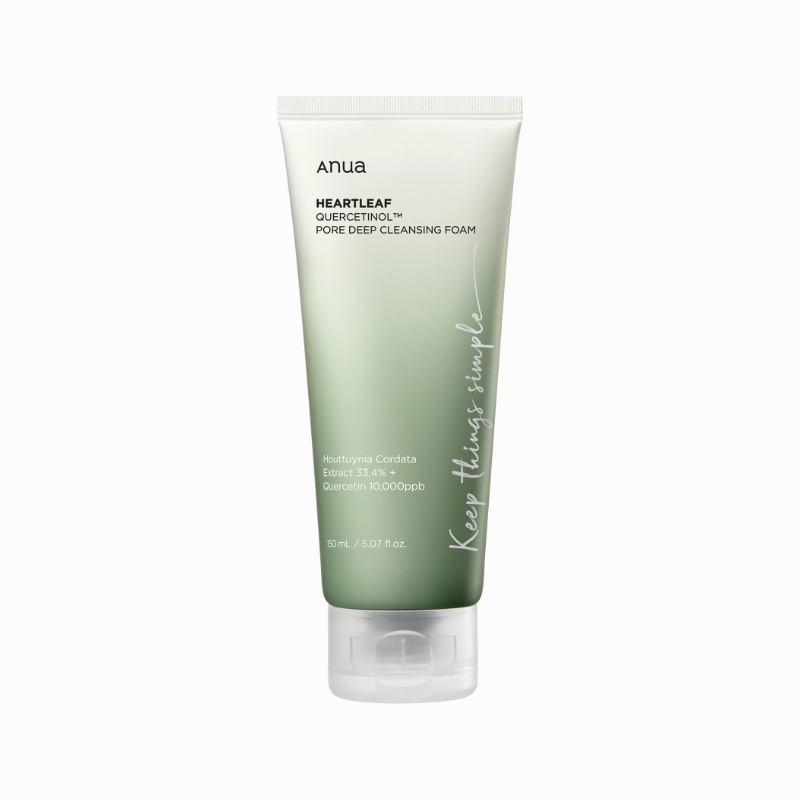 Anua, Heartleaf Quercetinol™ Pore Deep Cleansing Foam, 5.07 Fl Oz (150 Ml)