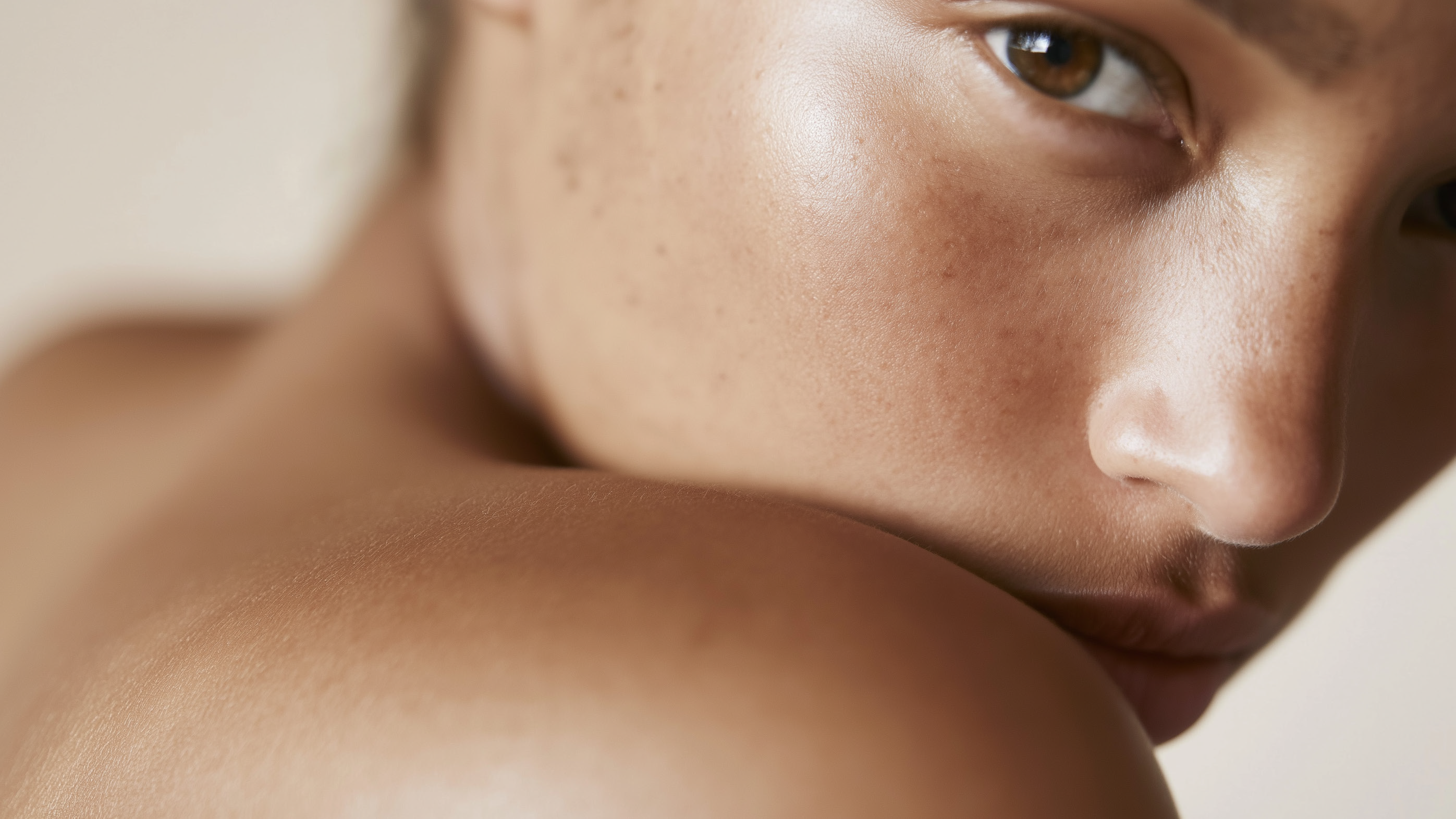 Woman Applying Skincare